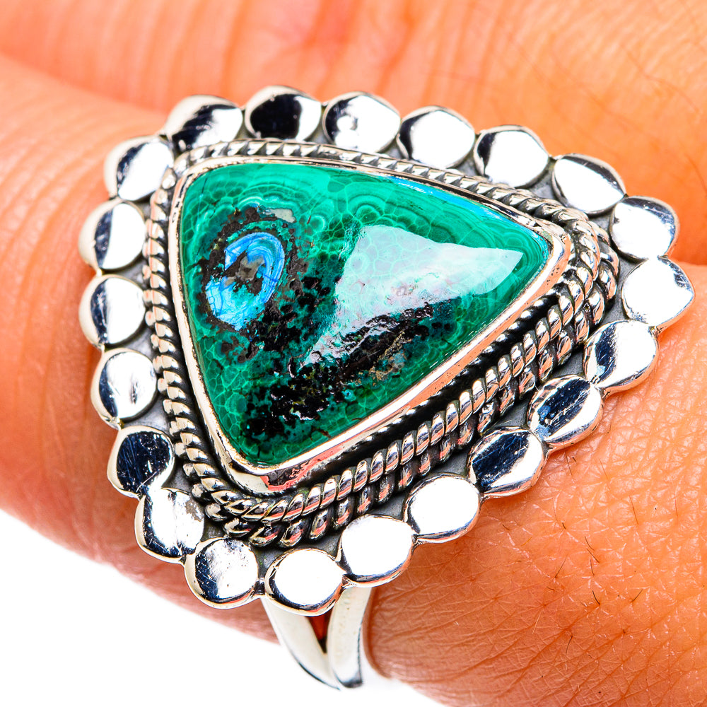 Chrysocolla Rings handcrafted by Ana Silver Co - RING80731