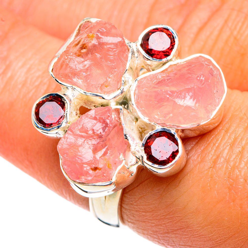 Rose Quartz Rings handcrafted by Ana Silver Co - RING80737