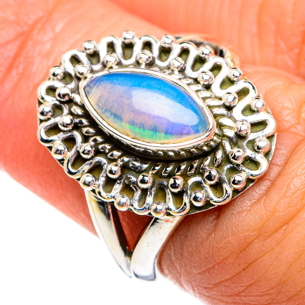 Ethiopian Opal Rings handcrafted by Ana Silver Co - RING80747