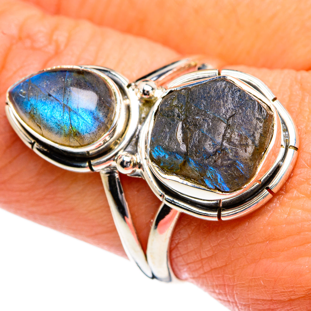 Labradorite Rings handcrafted by Ana Silver Co - RING80752