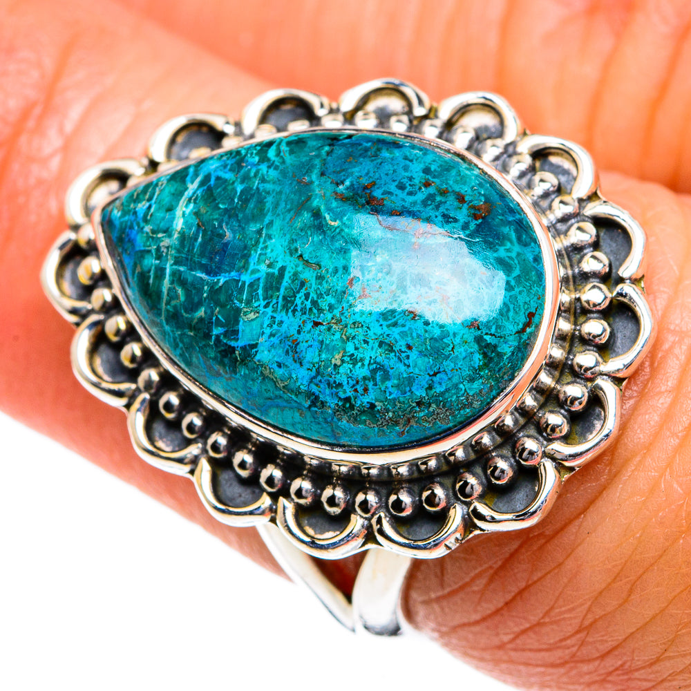 Chrysocolla Rings handcrafted by Ana Silver Co - RING80754