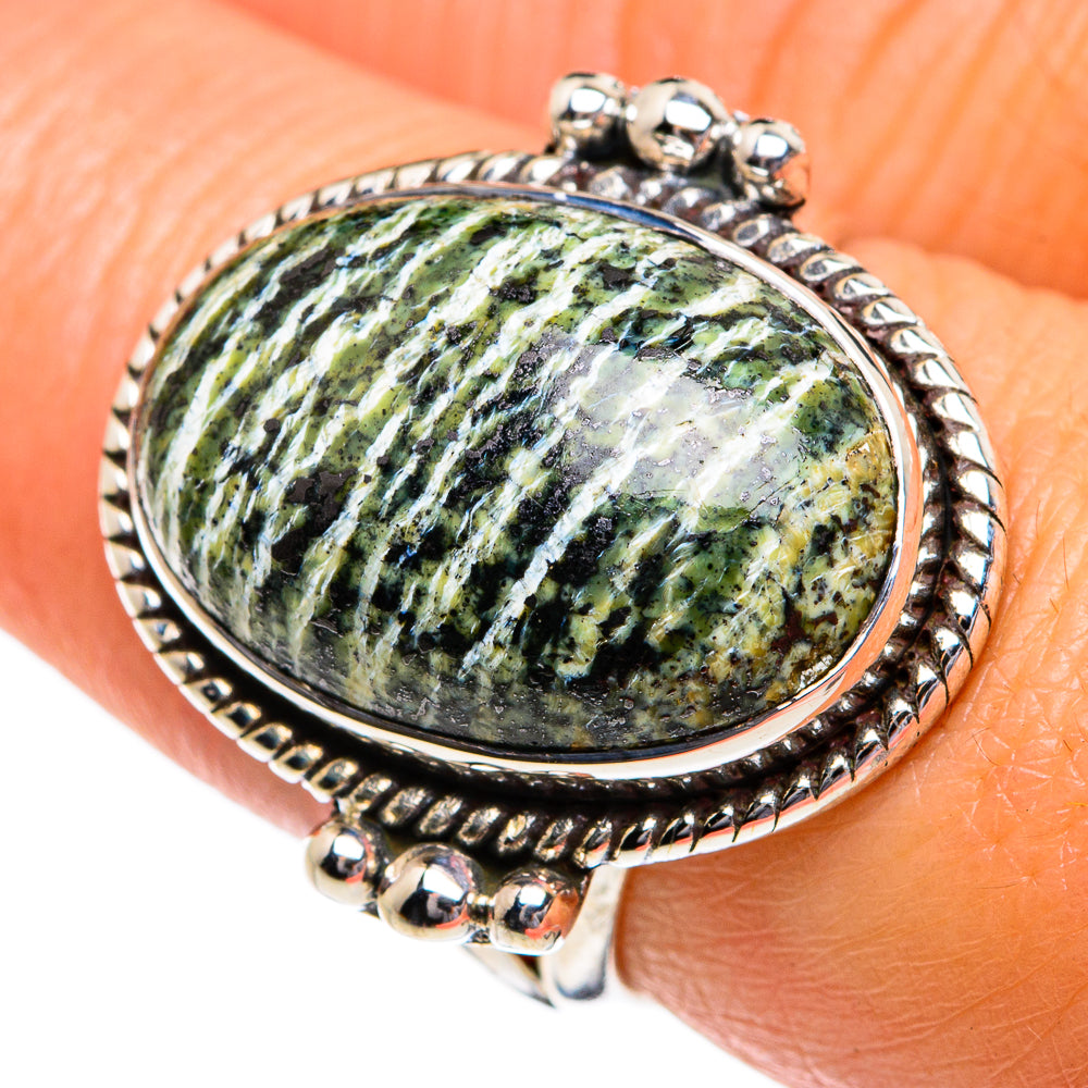 Lizard Jasper Rings handcrafted by Ana Silver Co - RING80757