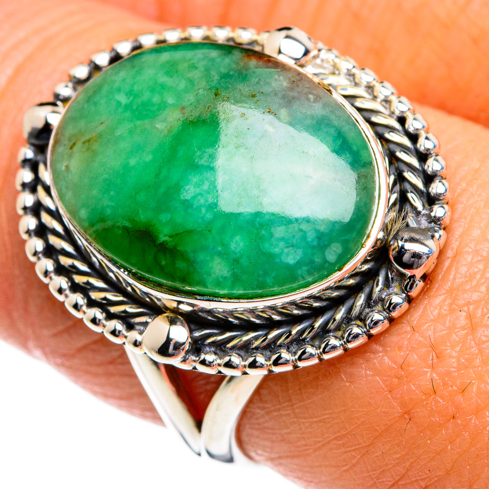 Chrysoprase Rings handcrafted by Ana Silver Co - RING80759
