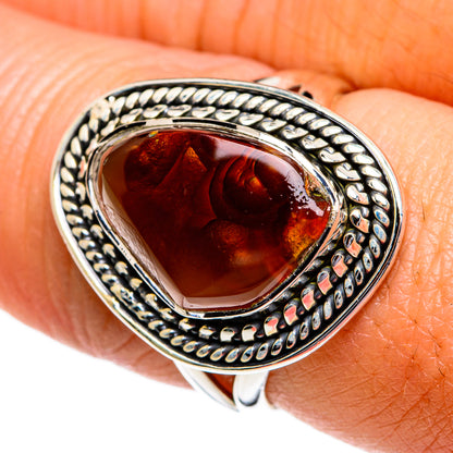 Mexican Fire Agate Rings handcrafted by Ana Silver Co - RING80760
