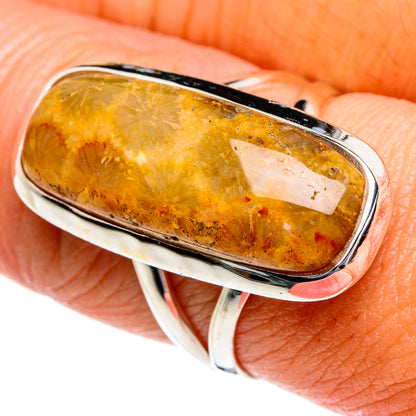 Fossil Coral Rings handcrafted by Ana Silver Co - RING80761