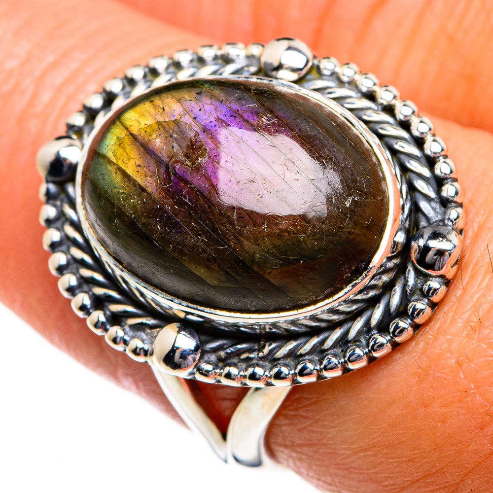 Labradorite Rings handcrafted by Ana Silver Co - RING80767