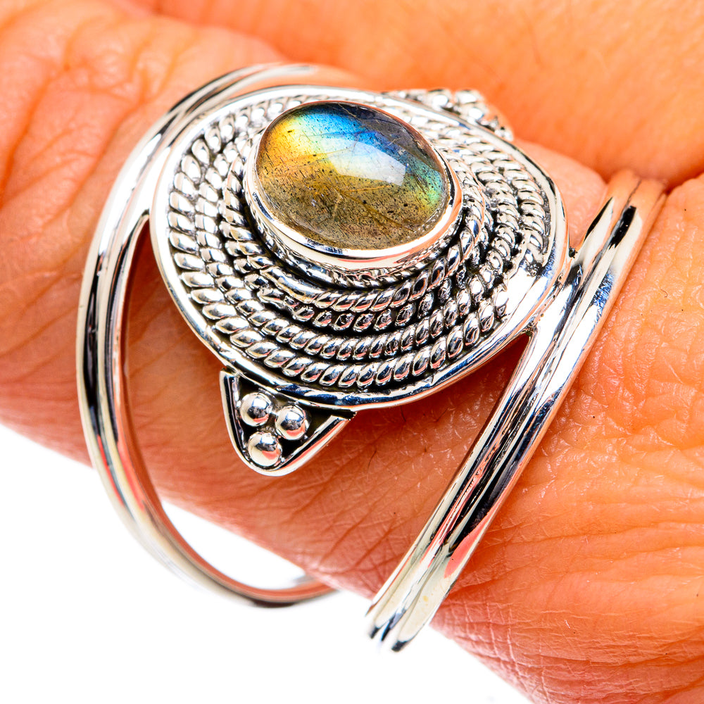 Labradorite Rings handcrafted by Ana Silver Co - RING80769