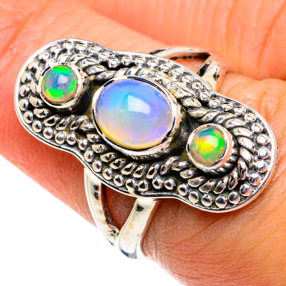 Ethiopian Opal Rings handcrafted by Ana Silver Co - RING80770