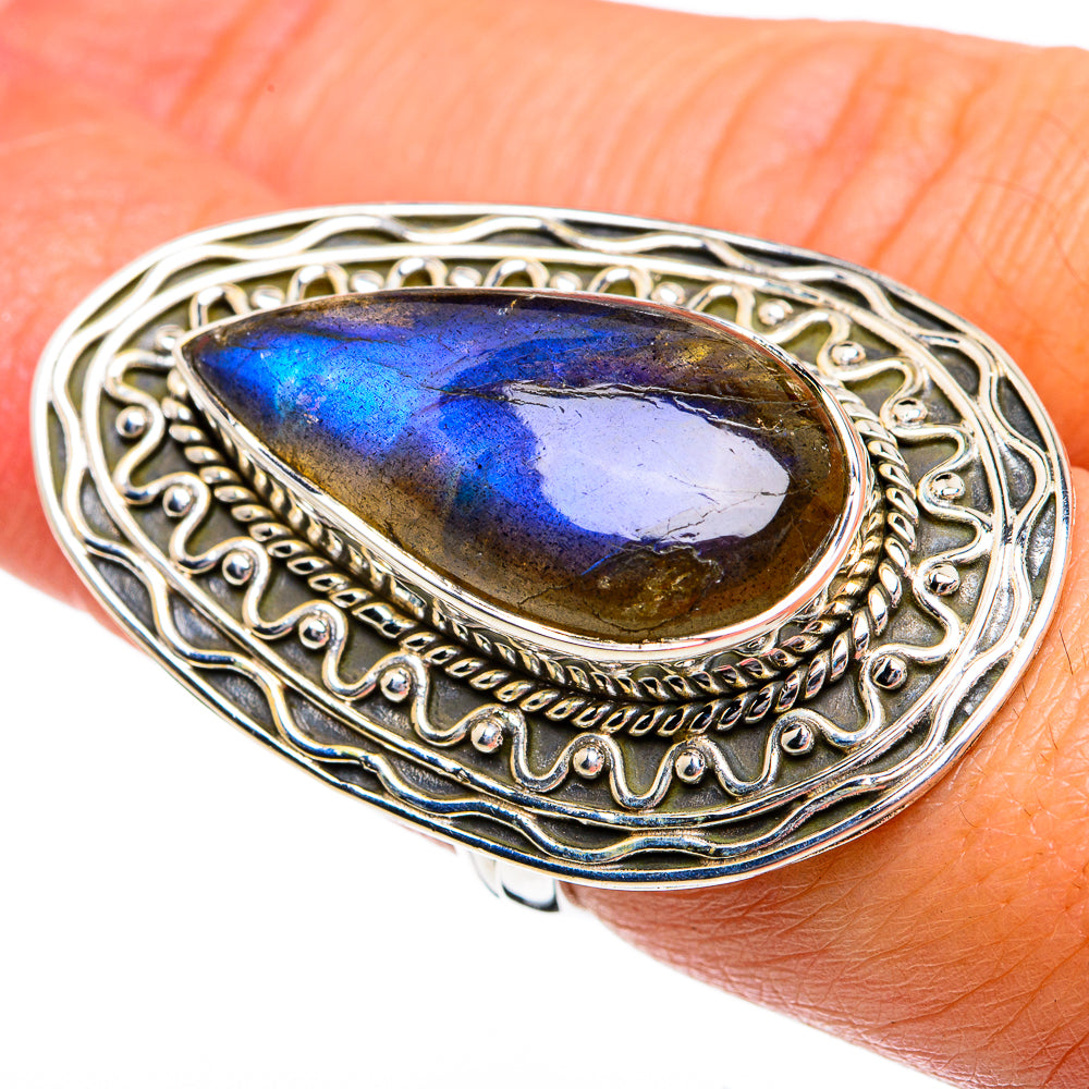 Labradorite Rings handcrafted by Ana Silver Co - RING80772