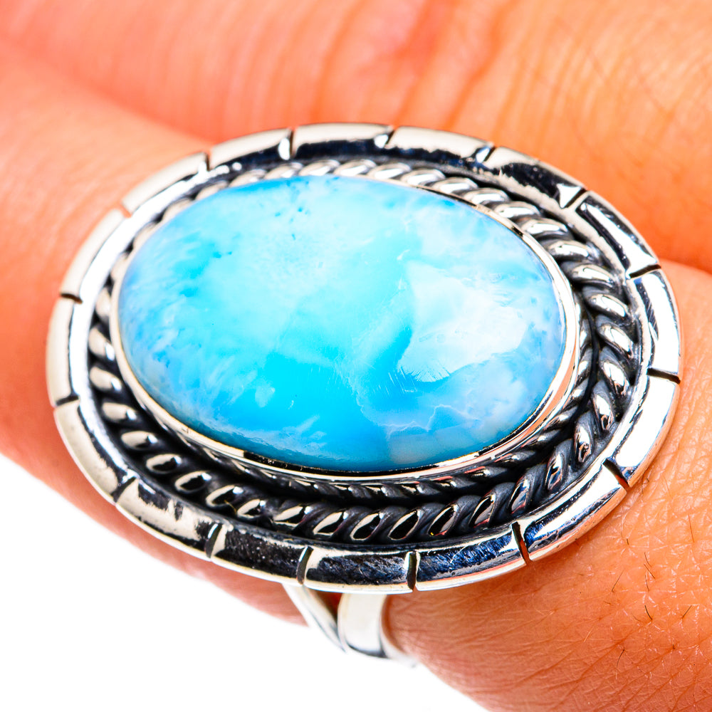 Larimar Rings handcrafted by Ana Silver Co - RING80775
