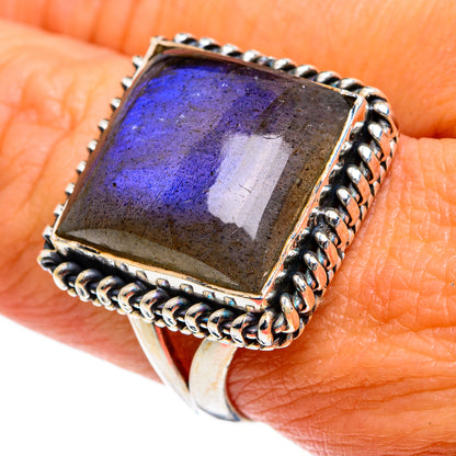 Labradorite Rings handcrafted by Ana Silver Co - RING80776