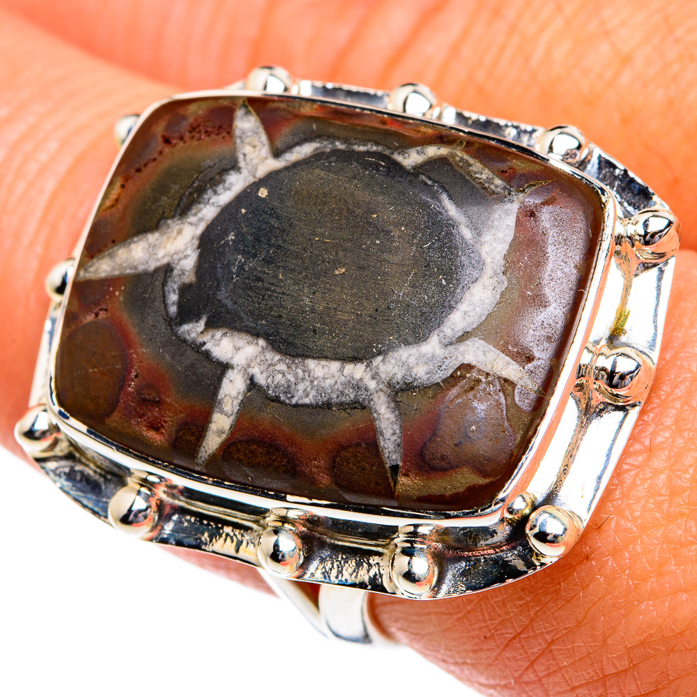 Septarian Geode Rings handcrafted by Ana Silver Co - RING80786