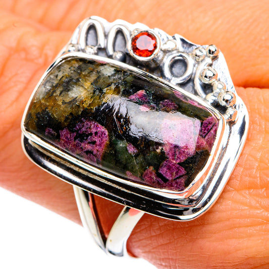Russian Eudialyte Rings handcrafted by Ana Silver Co - RING80790