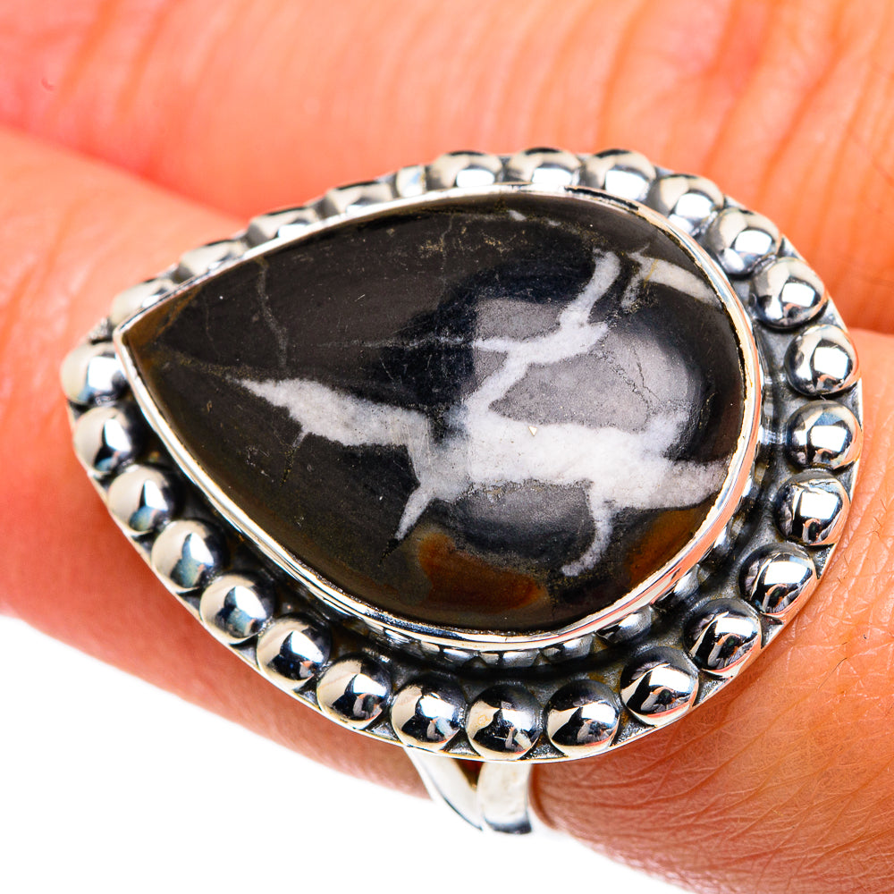 Septarian Geode Rings handcrafted by Ana Silver Co - RING80797