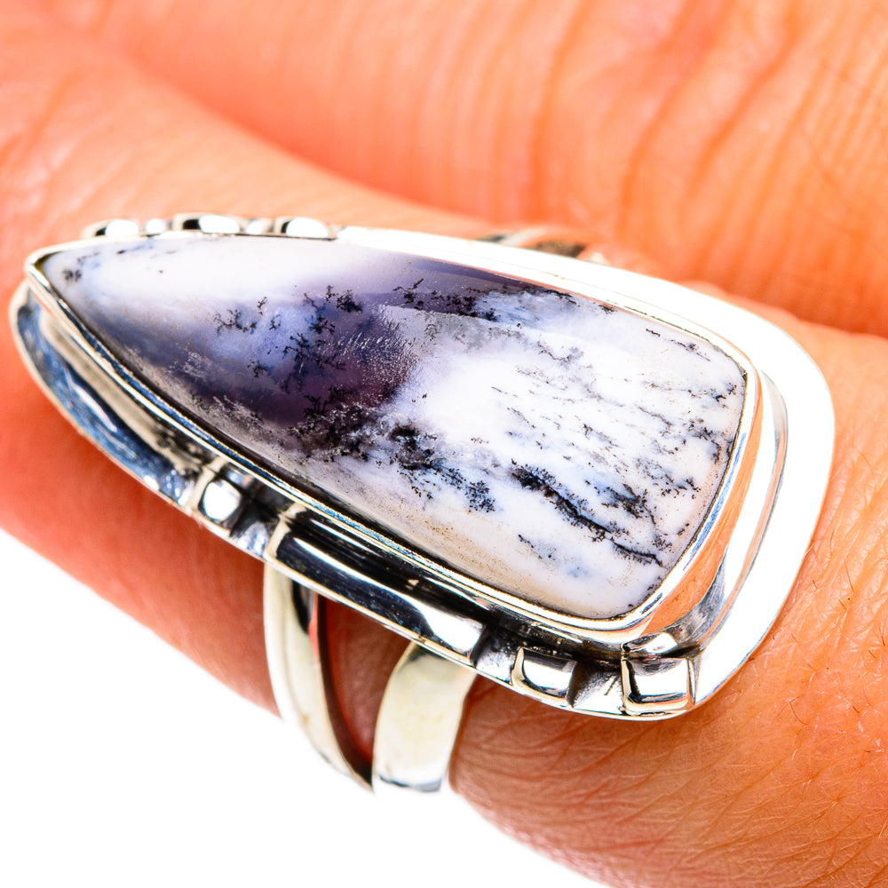 Dendritic Opal Rings handcrafted by Ana Silver Co - RING80801