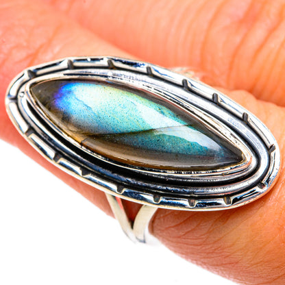 Labradorite Rings handcrafted by Ana Silver Co - RING80803