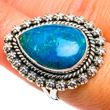 Chrysocolla Rings handcrafted by Ana Silver Co - RING80808