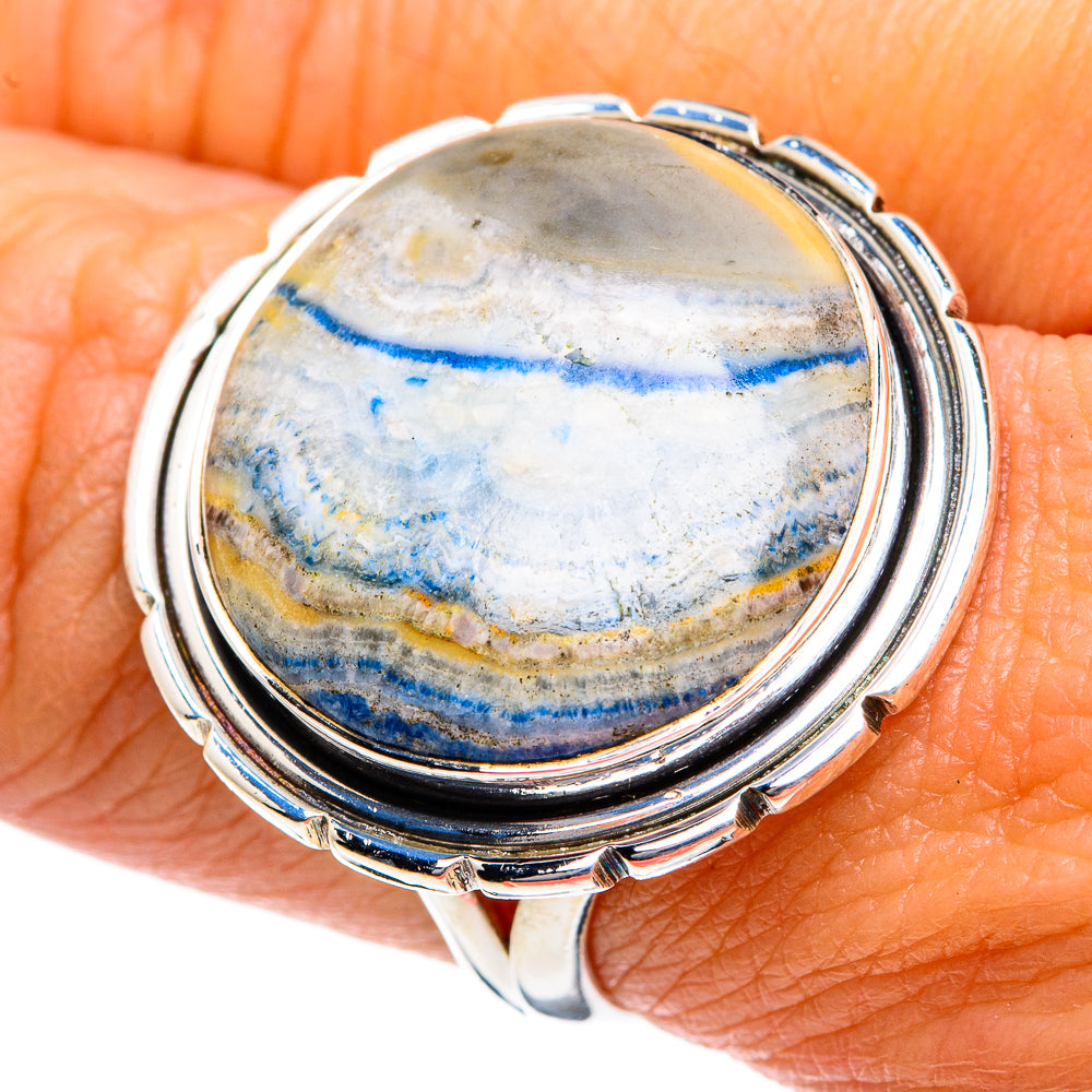 Blue Scheelite Rings handcrafted by Ana Silver Co - RING80813