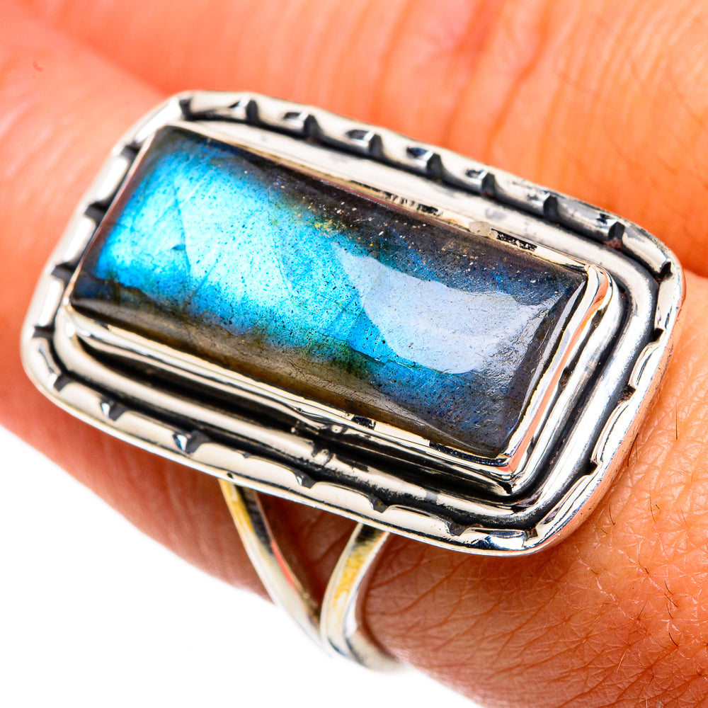 Labradorite Rings handcrafted by Ana Silver Co - RING80814