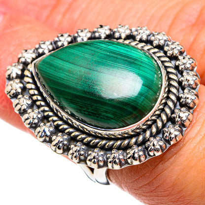 Malachite Rings handcrafted by Ana Silver Co - RING80817