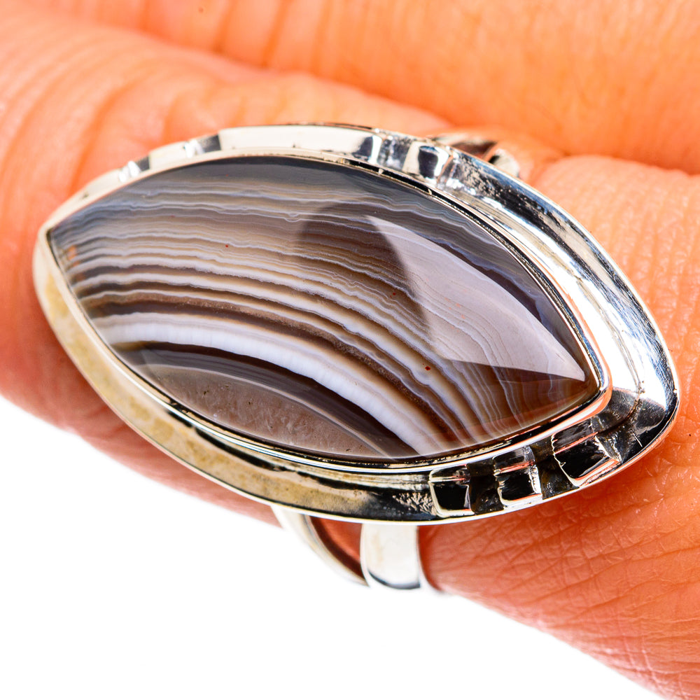 Botswana Agate Rings handcrafted by Ana Silver Co - RING80822