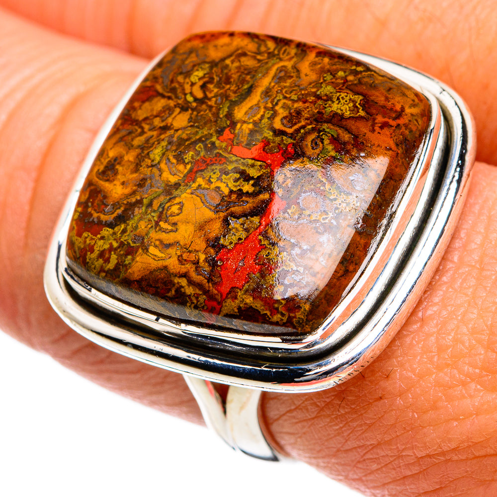 Moroccan Agate Rings handcrafted by Ana Silver Co - RING80824