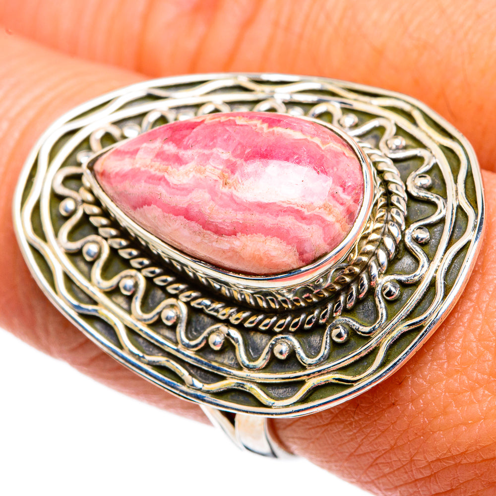 Rhodochrosite Rings handcrafted by Ana Silver Co - RING80827