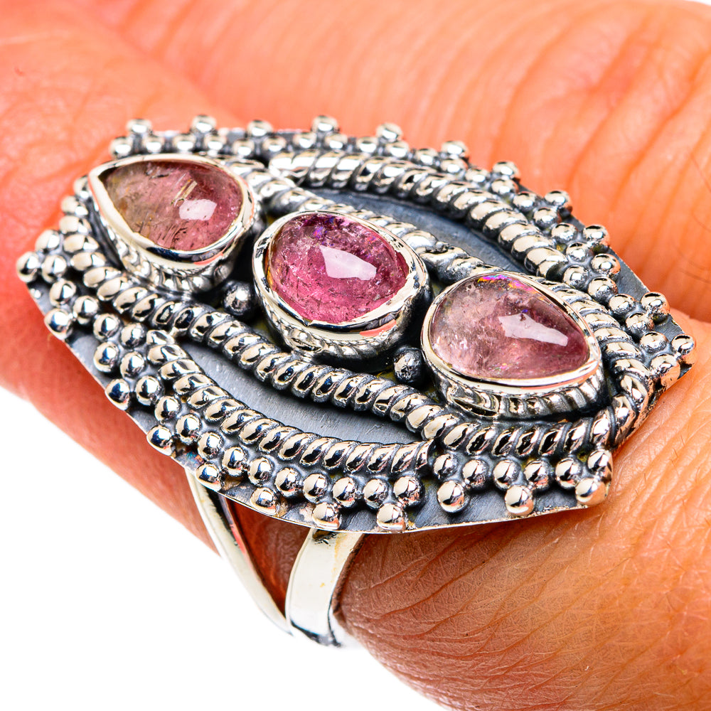 Pink Tourmaline Rings handcrafted by Ana Silver Co - RING80830