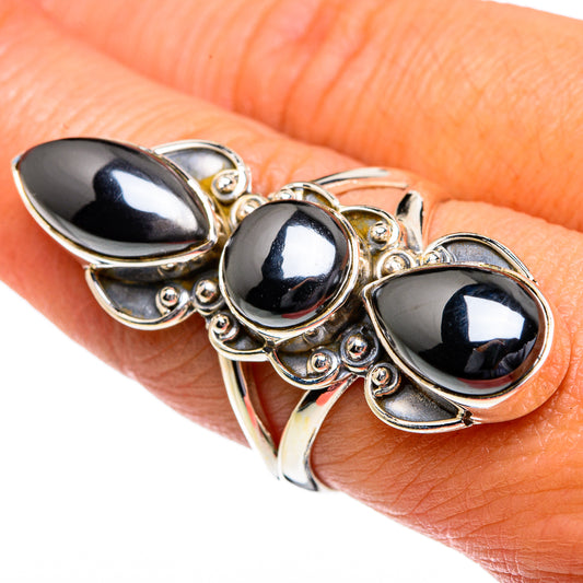 Hematite Rings handcrafted by Ana Silver Co - RING80842