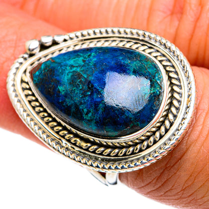 Chrysocolla Rings handcrafted by Ana Silver Co - RING80845