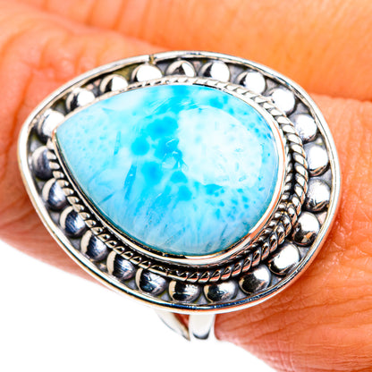 Larimar Rings handcrafted by Ana Silver Co - RING80847