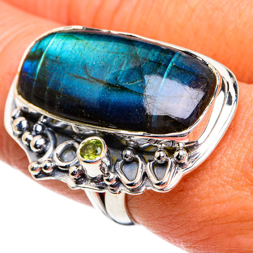 Labradorite Rings handcrafted by Ana Silver Co - RING80849