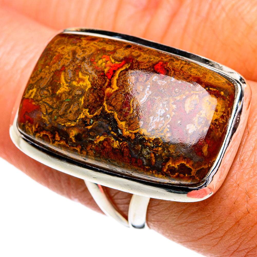 Moroccan Agate Rings handcrafted by Ana Silver Co - RING80855