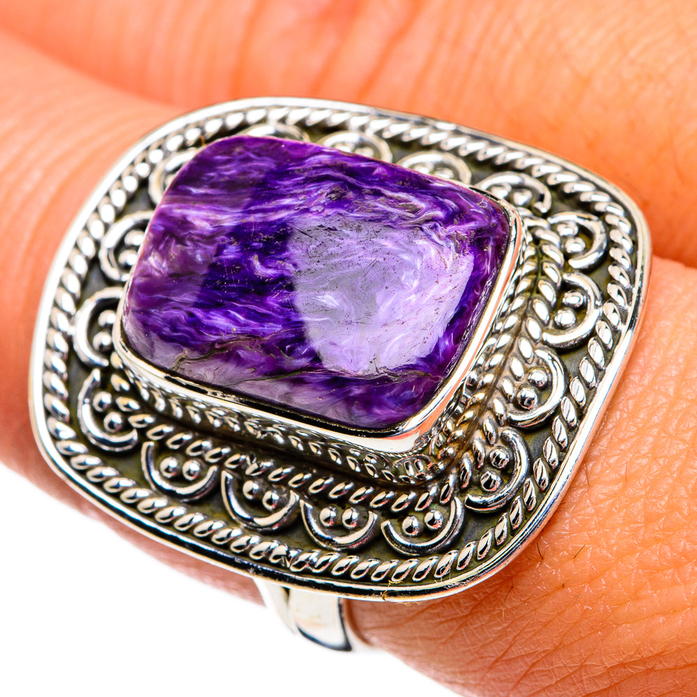 Charoite Rings handcrafted by Ana Silver Co - RING80861