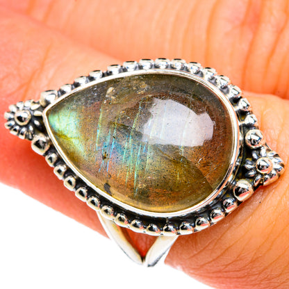 Labradorite Rings handcrafted by Ana Silver Co - RING80872