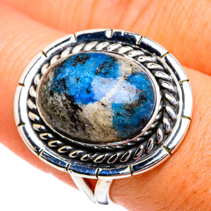 K2 Blue Azurite Rings handcrafted by Ana Silver Co - RING80874