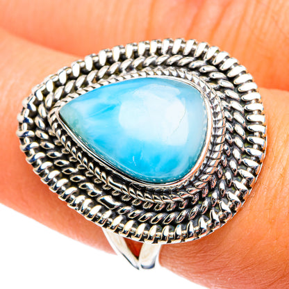 Larimar Rings handcrafted by Ana Silver Co - RING80876