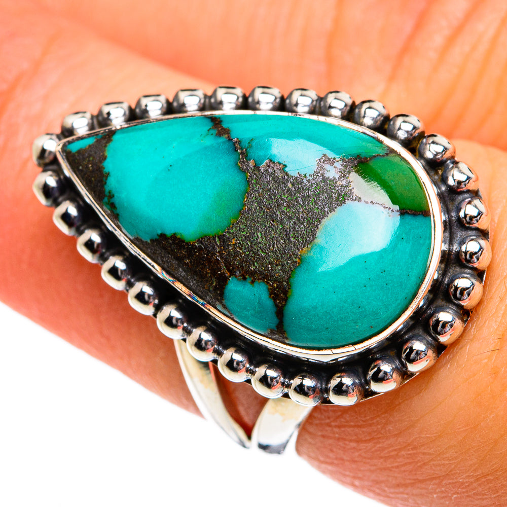 Tibetan Turquoise Rings handcrafted by Ana Silver Co - RING80880