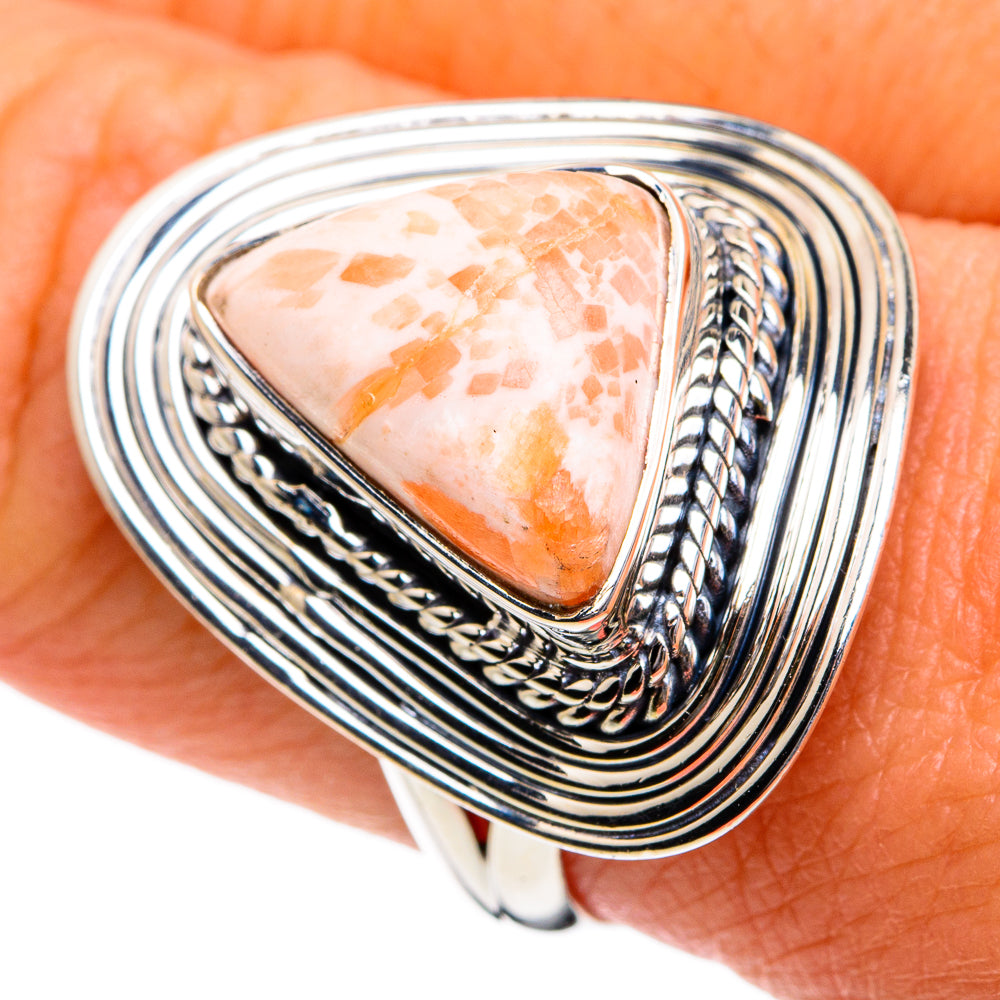 Scolecite Rings handcrafted by Ana Silver Co - RING80883