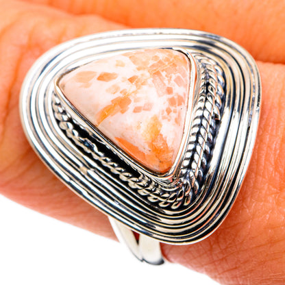 Scolecite Rings handcrafted by Ana Silver Co - RING80883