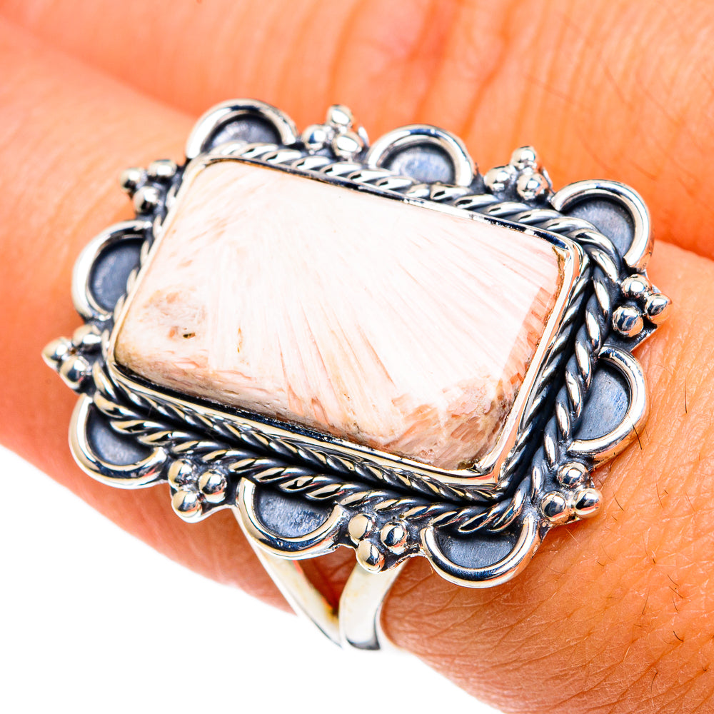 Scolecite Rings handcrafted by Ana Silver Co - RING80884