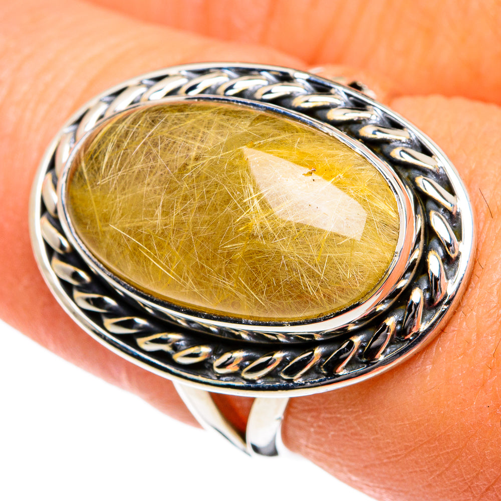 Rutilated Quartz Rings handcrafted by Ana Silver Co - RING80891