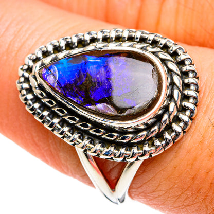Ammolite Rings handcrafted by Ana Silver Co - RING80900