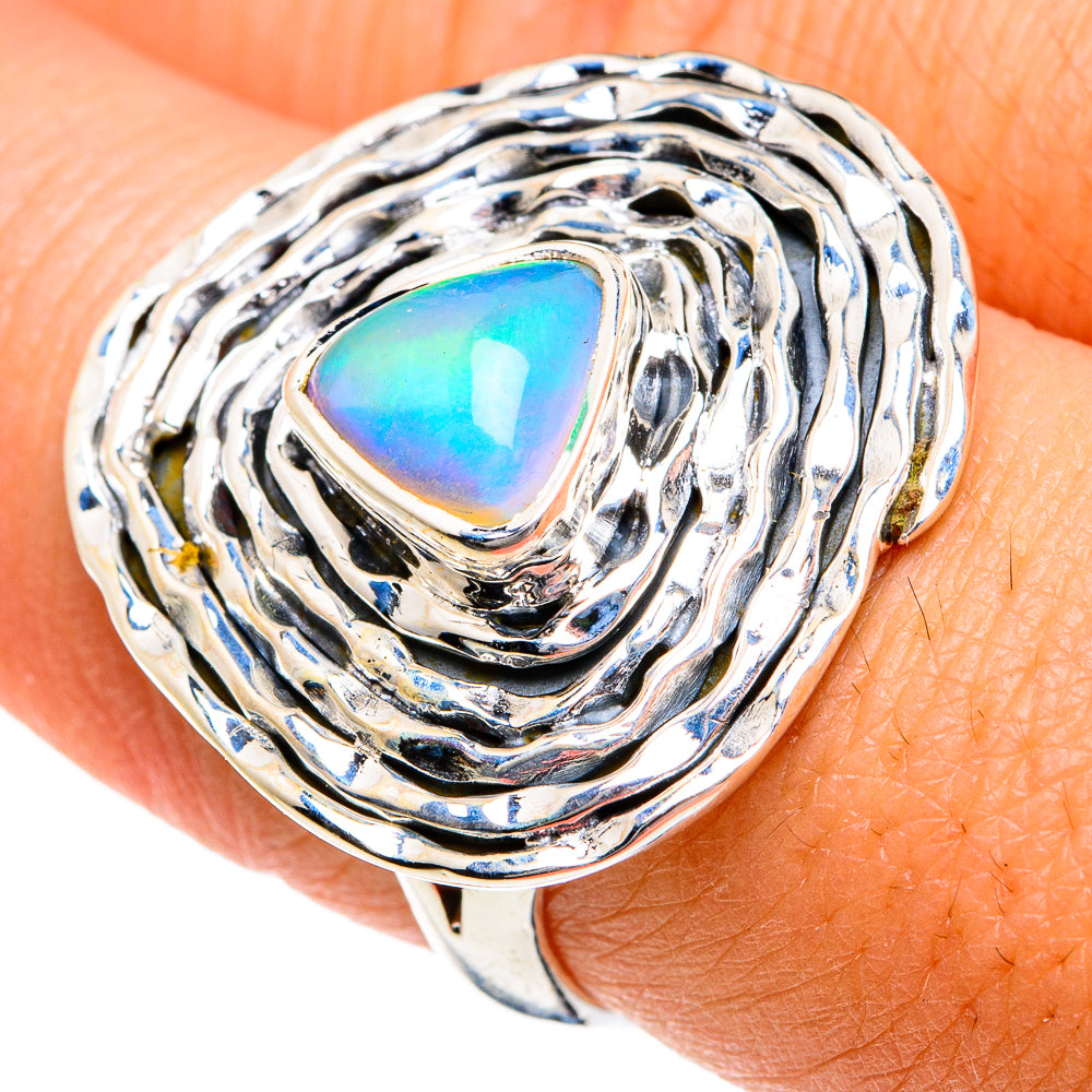 Ethiopian Opal Rings handcrafted by Ana Silver Co - RING80904