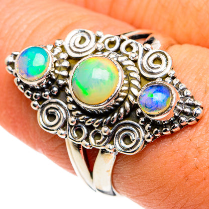Ethiopian Opal Rings handcrafted by Ana Silver Co - RING80905