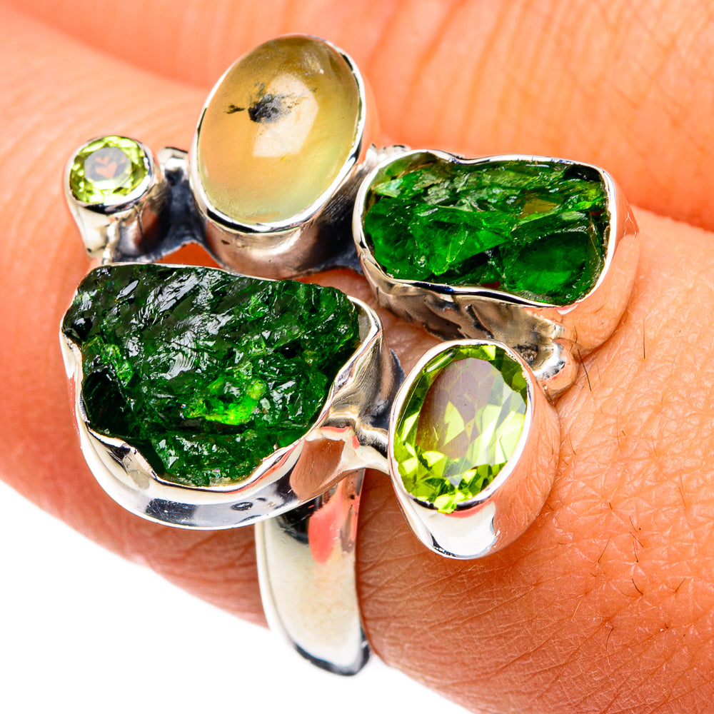 Chrome Diopside Rings handcrafted by Ana Silver Co - RING80914