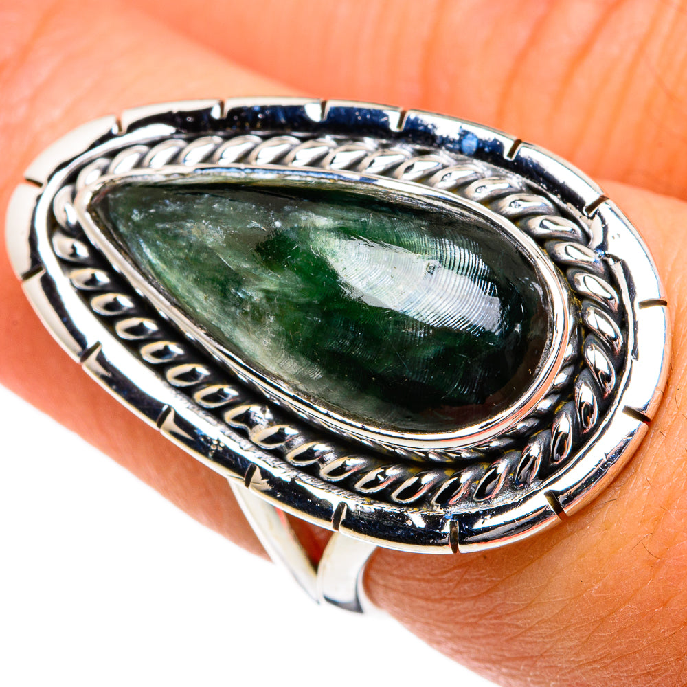 Seraphinite Rings handcrafted by Ana Silver Co - RING80917