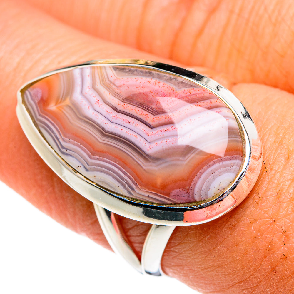 Crazy Lace Agate Rings handcrafted by Ana Silver Co - RING80918