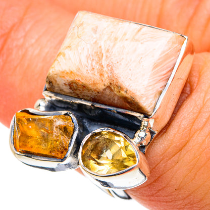 Scolecite Rings handcrafted by Ana Silver Co - RING80921