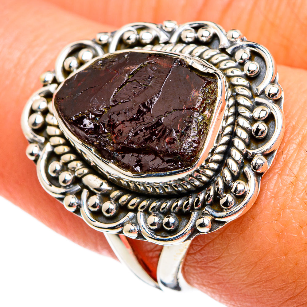 Garnet Rings handcrafted by Ana Silver Co - RING80925